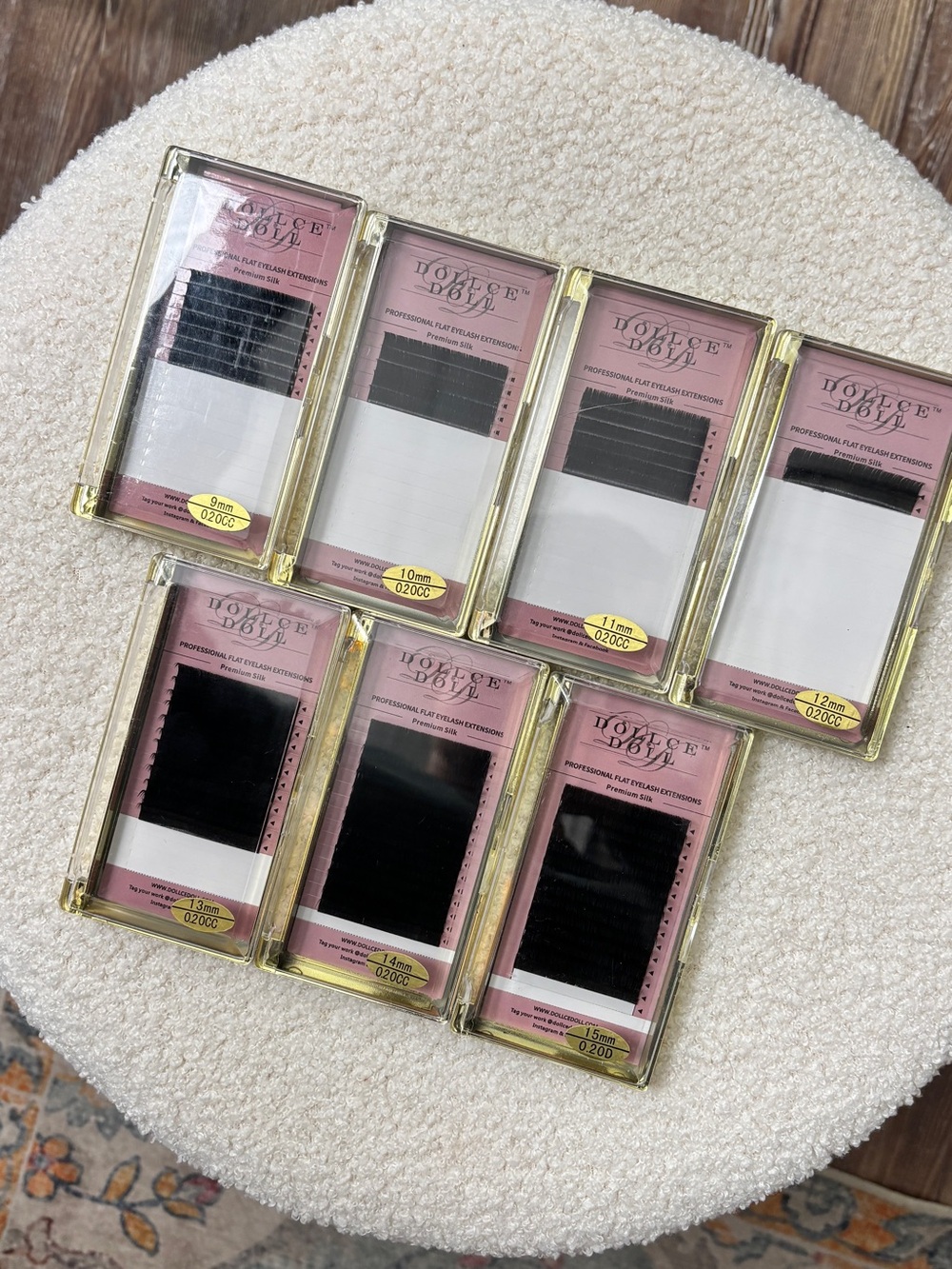 Professional Flat Eyelash Extensions Premium Silk .20 CC 9-15mm bundle